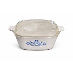 Vintage Corning Ware Blue Cornflower P-43-B Casserole Dish 2 3/4 Cup With Lid